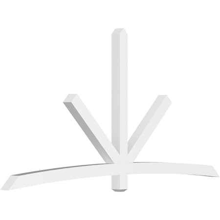 Ekena Millwork Alberta Architectural Grade PVC Gable Bracket, 108"W x 54"H x 4"D x 4"F, 12/12 Pitch GBP108X54X0404ALB00